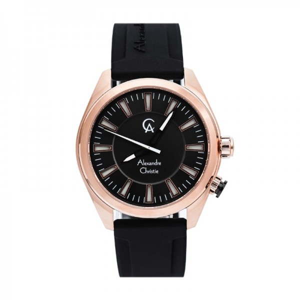 Alexandre Christie AC 8630 Rosegold Black Rubber MHRRGBA